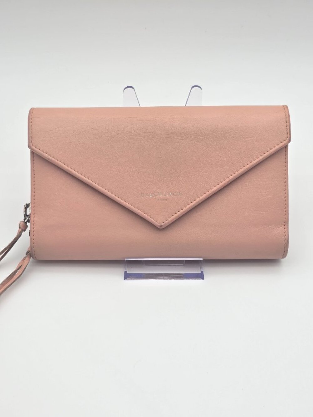 Balenciaga Pink Envelope Flap Wallet